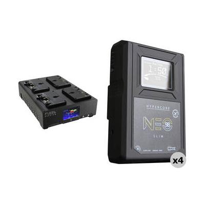 Core SWX HyperCore NEO Slim 98Wh 4-Battery Kit with FLEET Quantum Charger (Gold Moun NEOS-98AG