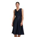 Cocktailkleid VERA MONT "Vera Mont Damen Cocktailkleid mit Wasserfallausschnitt", Damen, Gr. 40, Normalgrößen, blau (night sky), Satin, Obermaterial: 100% Polyester. Futter: 100% Polyester., feminin, ausgestellt kurz, Wasserfallausschnitt, ohne...