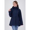 Softshellmantel DEPROC ACTIVE "ANKERGLUTBRISE WMN", Damen, Gr. 40/42 (M), blau (navy), 96% Polyester; 4% Elasthan, casual, Langarm mit verstellbarem Klettverschluss, Mäntel, auch in Großen Größen erhältlich