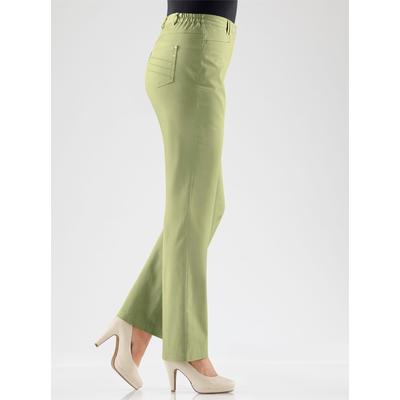 Funktionshose COSMA, Damen, Gr. 46, Normalgrößen, grün (lindgrün), 97% Baumwolle, 3% Elasthan, unifarben, lang, Hosen Image