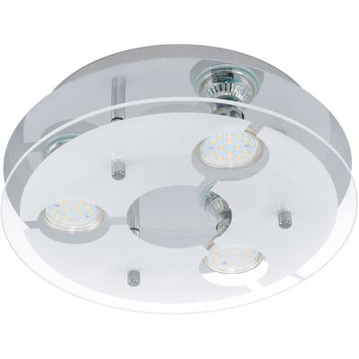 EGLO LED Deckenleuchte "CABI", weiß (chromfarben, weiß), Ø 27cm H: 8,5cm, Lampen, LED Deckenlampe Image