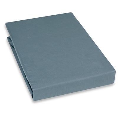 Spannbettlaken KAYORI "Kai", blau (denim), B:180cm L:220cm, Renforcu00e9, Obermaterial: 100% Baumwolle, Laken, 100% Baumwolle Image