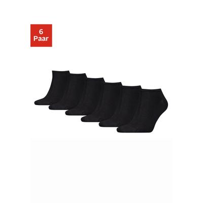 Sneakersocken TOMMY HILFIGER "TH MEN SNEAKER 6P ECOM", Herren, Gr. 47-49, schwarz, Baumwollmischung, unifarben, elastisch, Socken, mit gekämmter Baumwolle Image