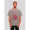 T-Shirt F4NT4STIC "House Of The Dragon Targaryen Crest Logo", Herren, Gr. L, grau (asphalt), Obermaterial: 100% Baumwolle, casual, oversize, Rundhals, Kurzarm ohne Bündchen, Shirts, Premium Qualität