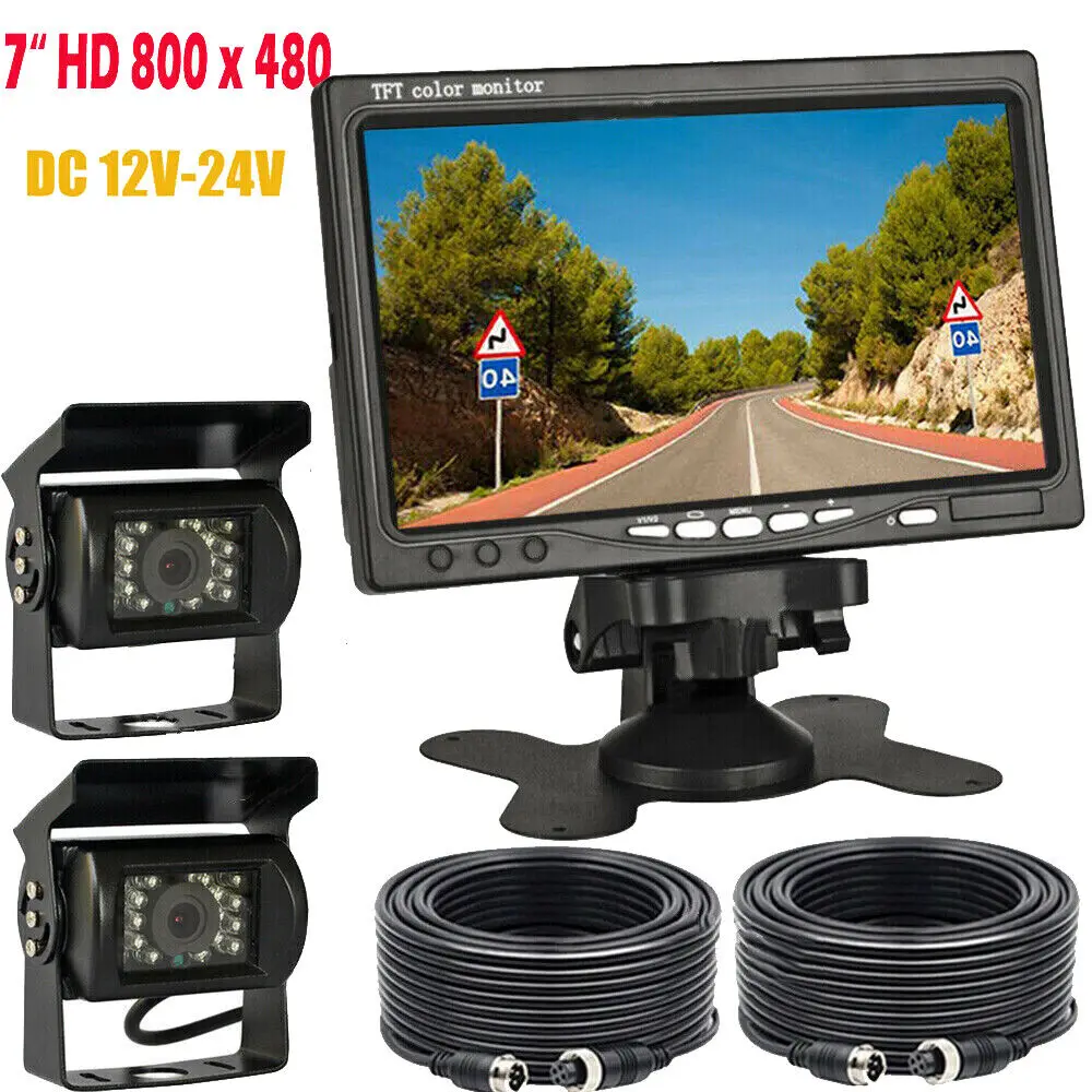 4PIN Backup Rückfahrkamera HD 7 Zoll Monitor Auto Rückansicht System Camper RV Image