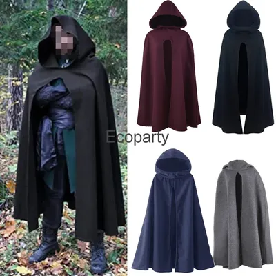 2023 mittelalter liche Hexerei Vampir Robe schwarz rot Kapuzen umhang Retro ärmellose hohe Gabel Image