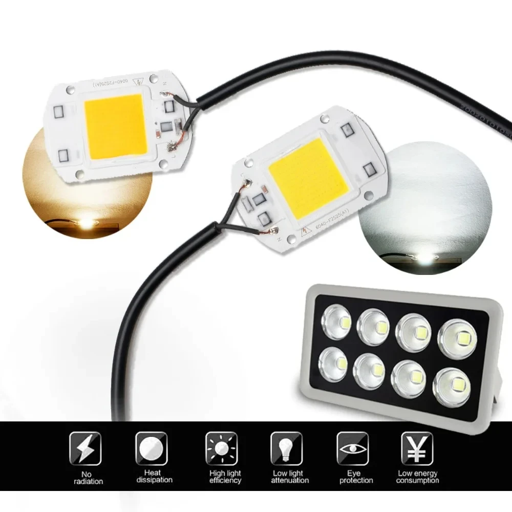 COB LED Chip Lampe Perle 20W 30W 50W LED Modul 220V 110V Smart IC Kein Treiber erforderlich Für DIY Flutlicht Scheinwerfer Led Matrix Outdoor