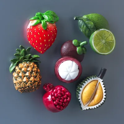 Kreative 3d Obst Kühlschrank Aufkleber drei dimensionales Design magnetische Message Board Notiz Image