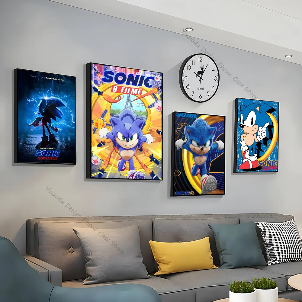 1pc Filmplakat gute Qualität druckt Vintage Zimmer Home Cafe Überschall-S-Sonic-Spiel klassisches Dekor ästhetische Kunst Wandmalerei Image