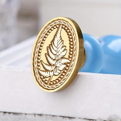 TEMU 1pc Fire Paint Seal , Plant Wax Seal Head, Removable Brass Material, Suitable For Wedding Invitation Christmas Envelope Craft (wax Not Included)