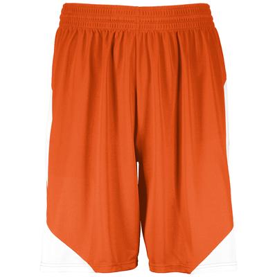 Augusta Sportswear 1734 Youth Step-Back Basketball Shorts in Orange/White size XL | Polyester