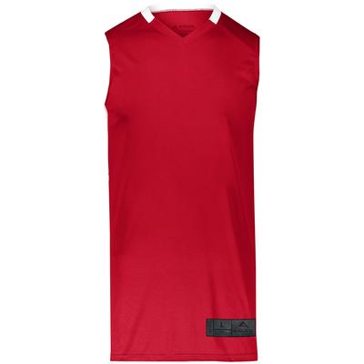 Augusta Sportswear 1730 Athletic Step-Back Basketball Jersey T-Shirt in Red/White size XL | Polyester