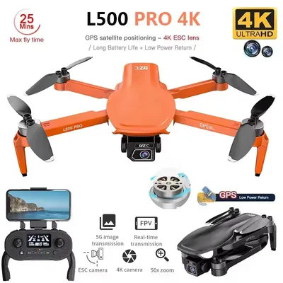 L500 PRO GPS Drone 4K Profesional HD Dual Camera Brushless 5G WIFI FPV Quadcopter RC Distance 1.2KM