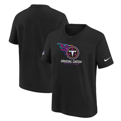 Schwarzes Tennessee Titans 2024 NFL Crucial Catch T-Shirt von Nike für Jugendliche Image