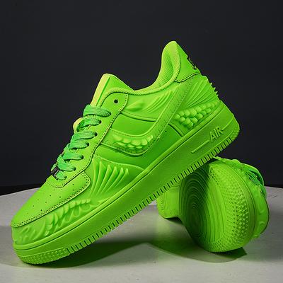 Men's Neon Green Athletic Sneakers – Lightweight Design, Bold Style for Running, Sports, and Casual Wear