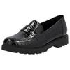 Loafer RIEKER, Damen, Gr. 36, schwarz, Lacklederimitat, glänzend, modisch, Schuhe, Slipper, Schlupfschuh, Collegeschuh mit kleinen Gummizügen