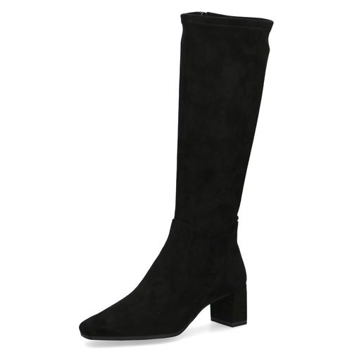 Stiefel CAPRICE Gr. 37, Normalschaft, schwarz Damen Schuhe Blockabsatz, Abendschuh, Langschaft-Stiefel mit Innenreißverschluss