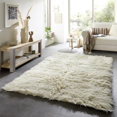 Wollteppich THEKO "Flokos 2" Gr. 6, beige (natur), B:190cm H:70mm L:290cm, Wolle, Teppiche, original griechischer Flokati, Hochflor, Uni-Farben, reine Wolle Image