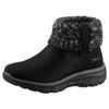 Schlupfboots SKECHERS "EASY GOING-COZY WEATHER", Damen, Gr. 37, schwarz, Velourslederimitat, Wolle, casual, Schuhe, Schlupfstiefel, Winterstiefel, Boots mit Warmfutter