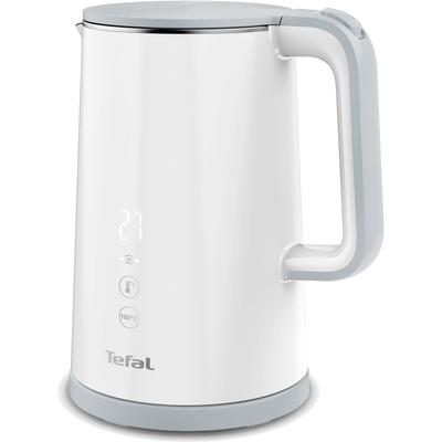 TEFAL Wasserkocher "KO6931", weiß (schneeweiß), B:15,4cm H:23,5cm T:20,8cm, Wasserkocher, 5 Temperaturstufen; Warmhaltefunktion; 360 drehbar; Live-Temperatur