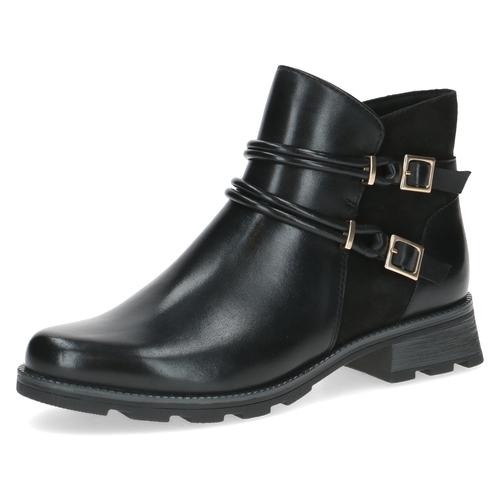 Stiefelette CAPRICE Gr. 37,5, schwarz Damen Schuhe Blockabsatz, Ankleboots, Komfortschuh mit praktischem Reißverschluss