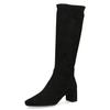 Stiefel CAPRICE, Damen, Gr. 38, Normalschaft, schwarz, Textil, elegant, Schuhe, Blockabsatz, Abendschuh, Langschaft-Stiefel mit Innenreißverschluss
