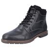 Winterstiefelette RIEKER, Herren, Gr. 42, schwarz, Leder, Lederimitat, modisch, Schuhe, Schnürstiefel, Business Schuh mit wasserabweisender TEX-Membran