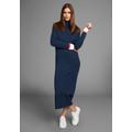 Strickkleid HECHTER PARIS, Damen, Gr. 44, N-Gr, blau (navy), Feinstrick, Obermaterial: 50% Viskose, 28% Polyester, 22% Polyamid, unifarben, feminin, figurumspielend wadenlang, hoch geschlossener Ausschnitt, Langarm Raglanärmel extrabreites Bündchen,...