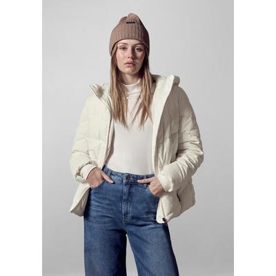 Steppjacke STREET ONE STUDIO, Damen, Gr. 44, beige (snow cream), Stoff, 100% Polyester, unifarben, casual, normal normal, ohne Ausschnitt, Langarm Bündchen, Jacken, mit Kapuze Image