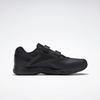 Walkingschuh REEBOK "WORK N CUSHION 4.0", Gr. 45,5, schwarz, Leder, Synthetik, sportlich, Schuhe, mit Klettverschluss