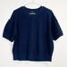 J. Crew Tops | J Crew Sweatshirt Womens Size Xs Navy Blue Puff Sleeve Pullover T-Shirt Terry | Color: Blue | Size: Xs