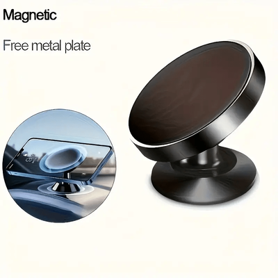 TEMU 2 Pack Magnetic Phone Car Mount, Strong Magnet Cell Phone Holder With 4 Metal Plate, Dashboard 360Â° Rotation & Degrees View, Adjustable Magnet Cell Phone Mount Compatible With Iphone, And More