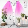 Pflanzenlampe led 4 Kopf Pflanzenlicht 420 LEDs Grow Light mit 4/8/12 Auto-Timer Pflanzenleuchte 3