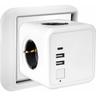 Prise usb Multiple, Multiprise Murale Cube 4 Prises avec 3 usb Secteur, 7 en 1 Bloc Multiprises usb