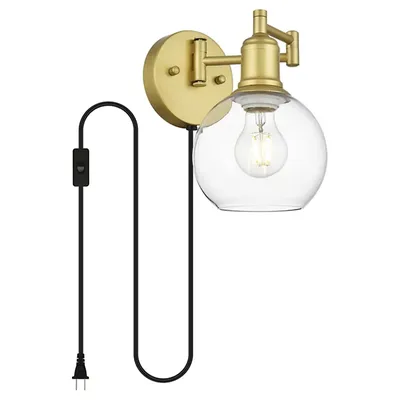 Elegant Lighting Caspian Plug-in Wall Sconce