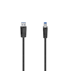 Hama 00200625 USB Kabel 1,5 m USB 3.2 Gen 1 (3.1 Gen 1) USB A USB B Schwarz Image