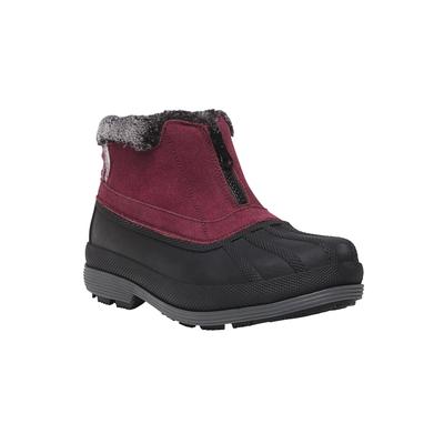 Women's Lumi Ankle Zip Wateproof Bootie by Propet in Berry (Size 7 XX(4E))