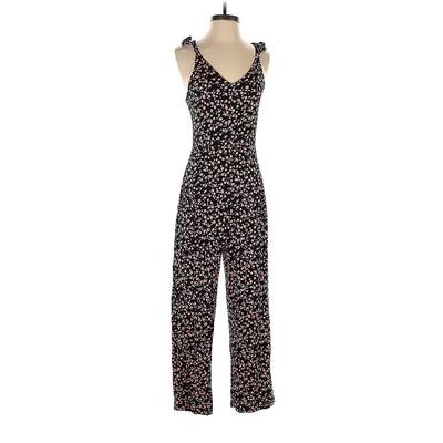 Bobeau Jumpsuit Scoop Neck Sleeveless: Black Hearts Jumpsuits - Women's Size Small