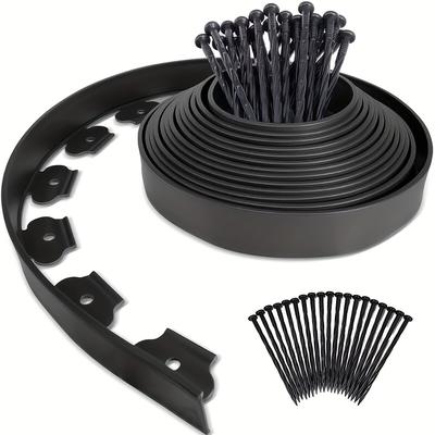 TEMU Landscape Edging Kits With Nylon Spiral Spikes, No Dig Garden Edging Edge For Lawn Edging Yard Pathway Edging Landscape Edging Kit Garden Edging