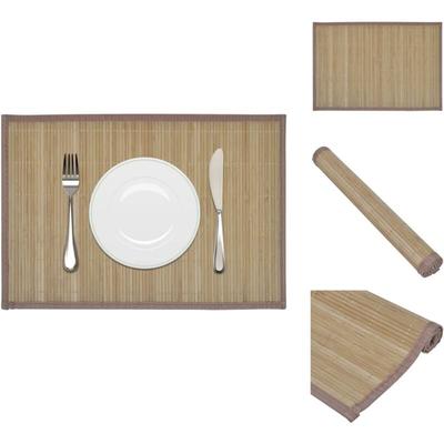 Vidaxl - Tischsets - 6 Bambus-Platzdeckchen 30 x 45 cm Braun - Braun