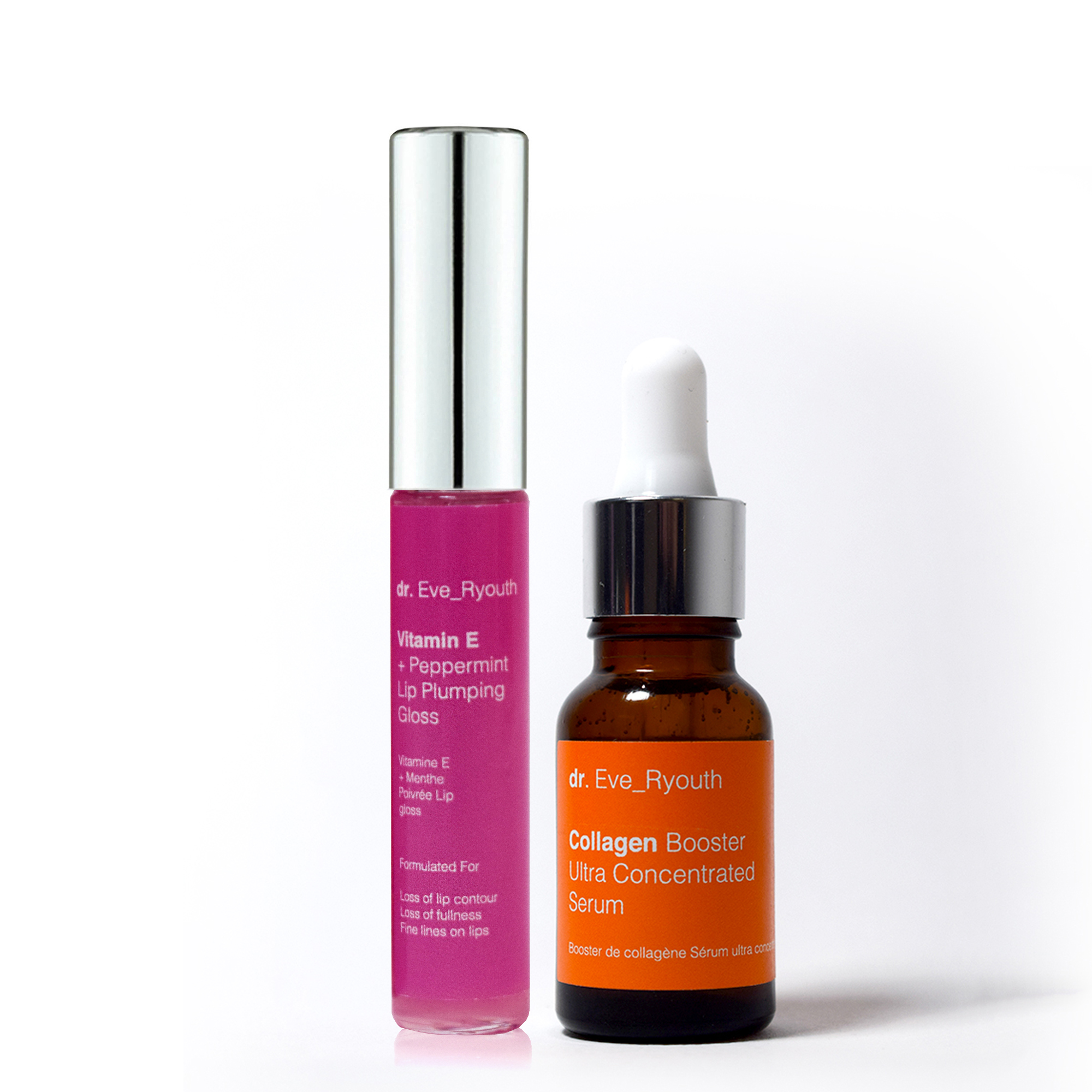 Collagen Booster Ultra Concentrated Serum 15ml + Vitamin E und Peppirment Lip Plumps 8ml Image