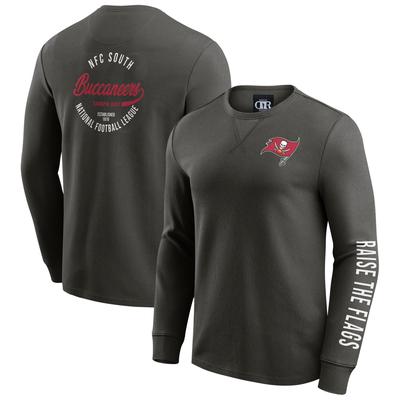 Darius Rucker Collection von Fanatics – Zinnfarbenes, langärmliges T-Shirt der Tampa Bay Buccaneers aus gewaschenem Waffelstrick für Herren Image