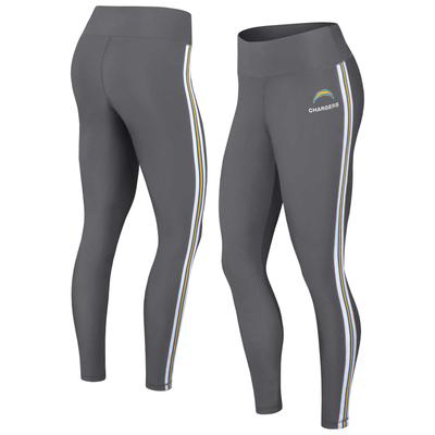 Damen WEAR von Erin Andrews – Leggings mit Farbblockdesign in Anthrazit mit Los Angeles Chargers Image