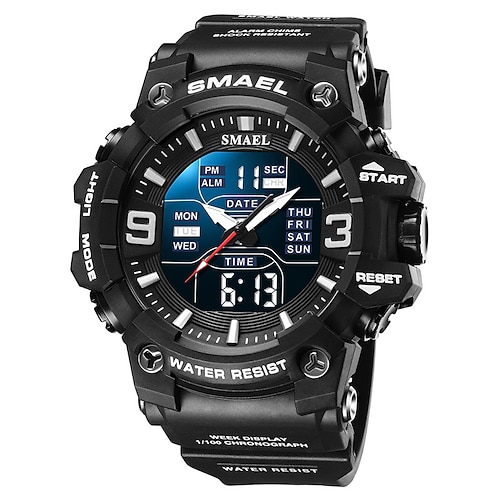 Smael Herren Quarzuhr minimalistisch Sport Casual Business leuchtender Wecker wasserdichte Dekoration Silikonuhr Image