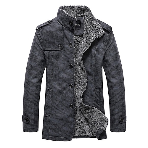 Per uomo Giacche di pelle Cappotto da marinaio Giacca in pelle vintage Giacca in Camoscio Marrone Moto Abbigliamento quotidiano Calore Termico Autunno Inverno Tinta unica Chic Moderno Lungo