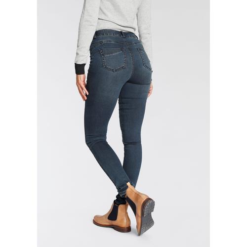 Skinny-fit-Jeans ARIZONA ""Ultra Stretch"", Damen, Gr. 46, N-Gr, blau (dunkelblau us), Denim/Jeans, Obermaterial: 63% Baumwolle, 32% Polyester, 5% Elasthan, modisch, skinny fit lang, Jeans, skinny-fit, betonte Taille, shaping-Effekt, high Waist
