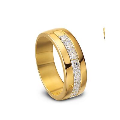 Fingerring LADY Gr. 20, silber (silber vergoldet 925), Fingerringe, Damen, 20, Metall-Gold, Metall, Gold Image