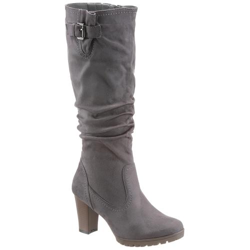 Stiefel ANISTON SHOES Gr. 37, Normalschaft, grau Damen Schuhe Reißverschlussstiefel mit Raffungen am slouchy Schaft - NEUE KOLLEKTION Bestseller