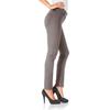 Röhrenhose HEINE, Damen, Gr. 18, Kurzgrößen, grau (taupe), 48% Baumwolle, 45% Polyester, 7% Elasthan, Miedereinsatz:15% Elasthan, 85% Polyamid, unifarben, lang, Hosen
