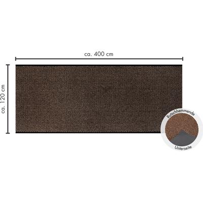 Fußmatte ANDIAMO "Easy, Made in Netherlands", braun, B:120cm H:5mm L:400cm, Kunstfaser, Teppiche, Schmutzfangläufer, Schmutzfangmatte, rutschhemmend, Innen- und überdachten Außenbereich Image